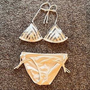 Victorias Secret Bikini Swimsuit with Sequins- Padded